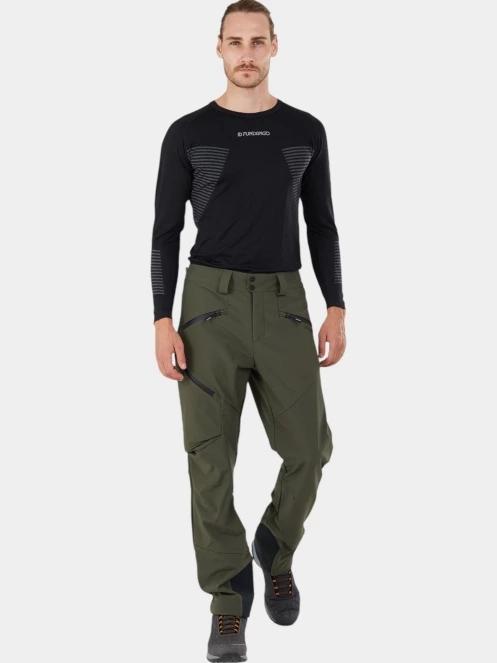 pantaloni softshell pt. barbati Fundango Rob Softshell Pants verde 4
