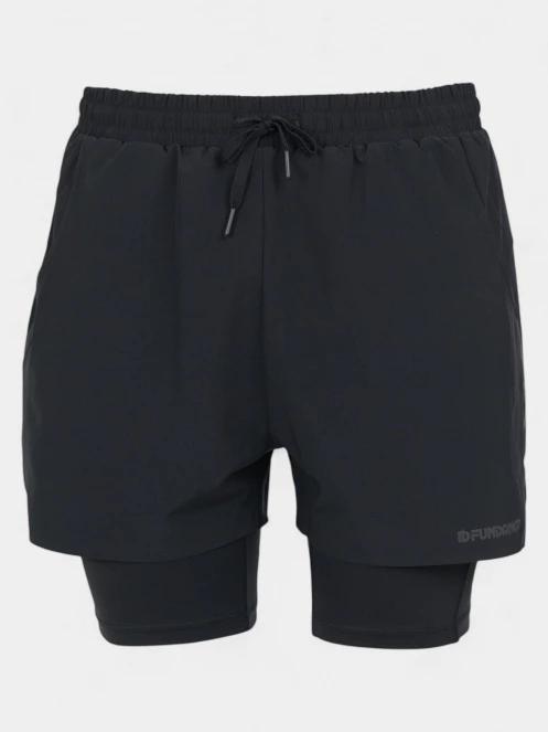 pantaloni scurti pentru sport pt. barbati Fundango Corris Running Shorts negru 10