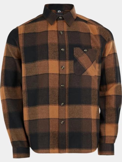 camasa cu maneci lungi pt. barbati Fundango Harris Shirt maro 8