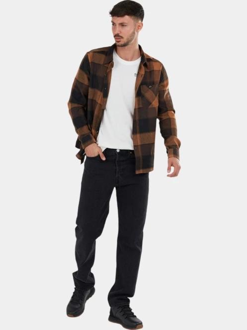 camasa cu maneci lungi pt. barbati Fundango Harris Shirt maro 4