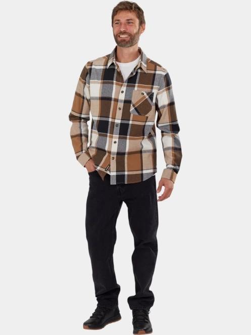 camasa cu maneci lungi pt. barbati Fundango Harris Shirt maro 4
