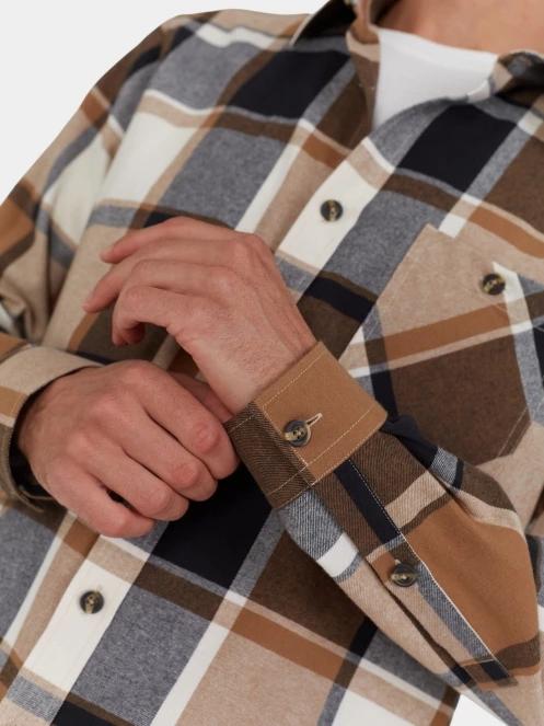 camasa cu maneci lungi pt. barbati Fundango Harris Shirt maro 7