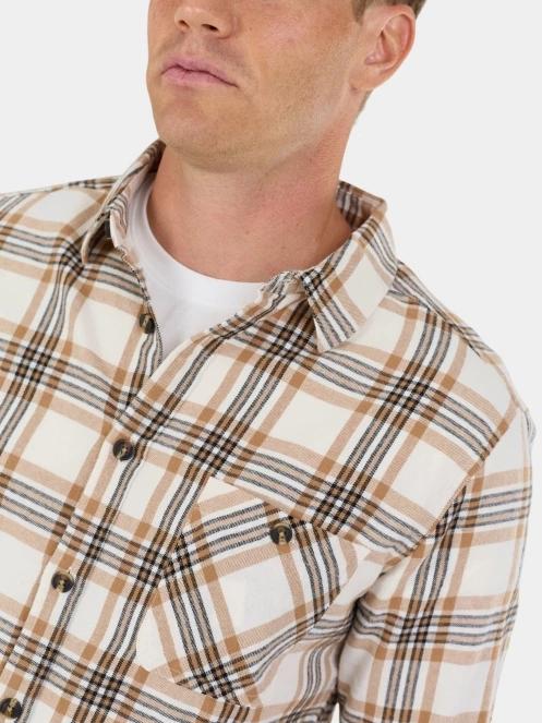 camasa cu maneci lungi pt. barbati Fundango Harris Shirt nisip 5