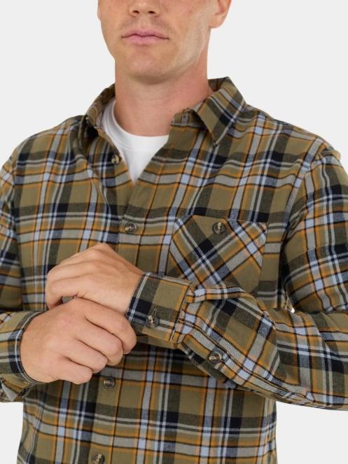 camasa cu maneci lungi pt. barbati Fundango Harris Shirt oliv 6