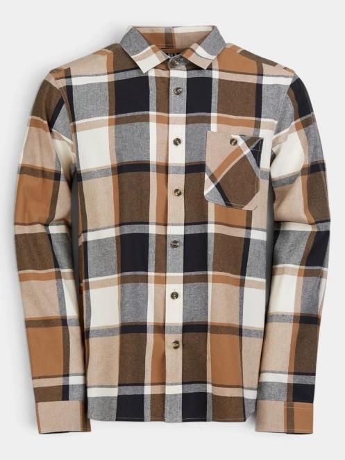 camasa cu maneci lungi pt. barbati Fundango Harris Shirt maro 9