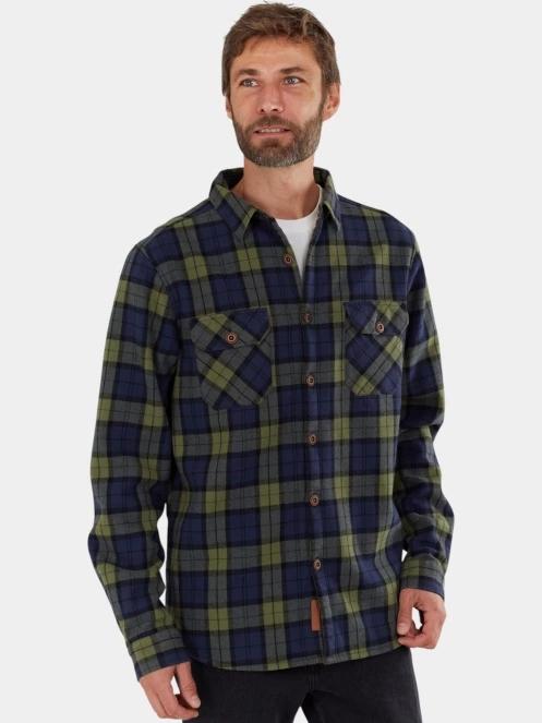 jacheta camasa pt. barbati Fundango Roddy Lined Shirt albastru inchis 2