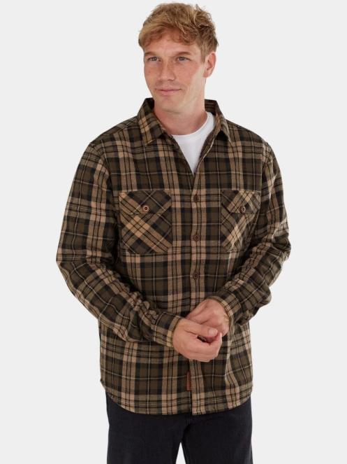 jacheta camasa pt. barbati Fundango Roddy Lined Shirt oliv 2
