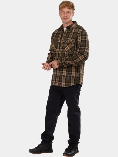 jacheta camasa pt. barbati Fundango Roddy Lined Shirt oliv 5