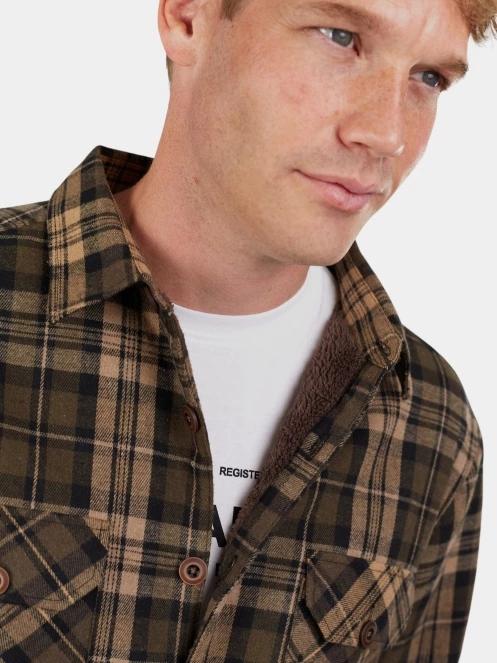 jacheta camasa pt. barbati Fundango Roddy Lined Shirt oliv 8