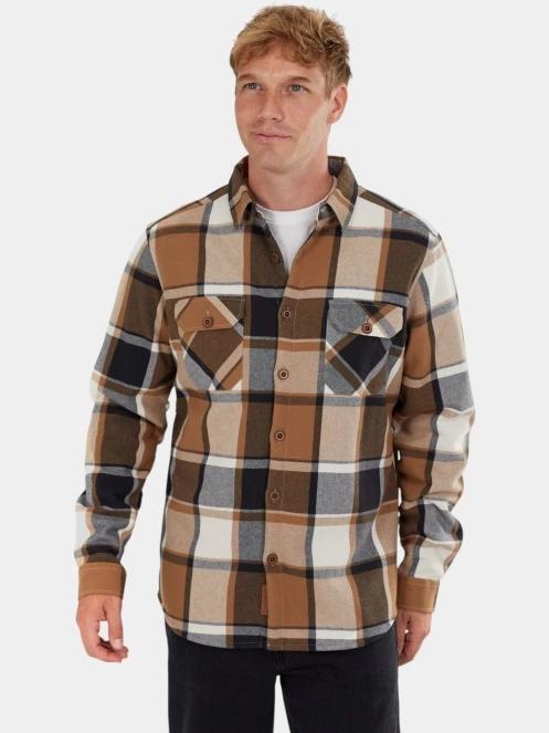 jacheta camasa pt. barbati Fundango Roddy Lined Shirt maro 2
