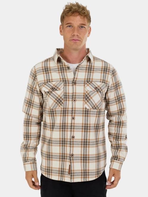 jacheta camasa pt. barbati Fundango Roddy Lined Shirt nisip 5