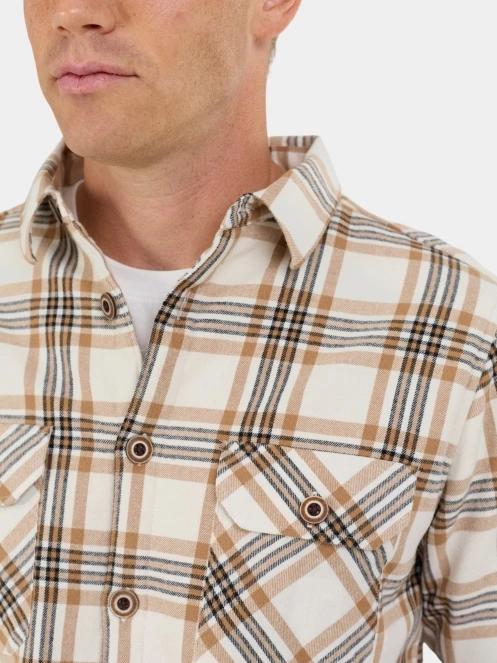 jacheta camasa pt. barbati Fundango Roddy Lined Shirt nisip 7
