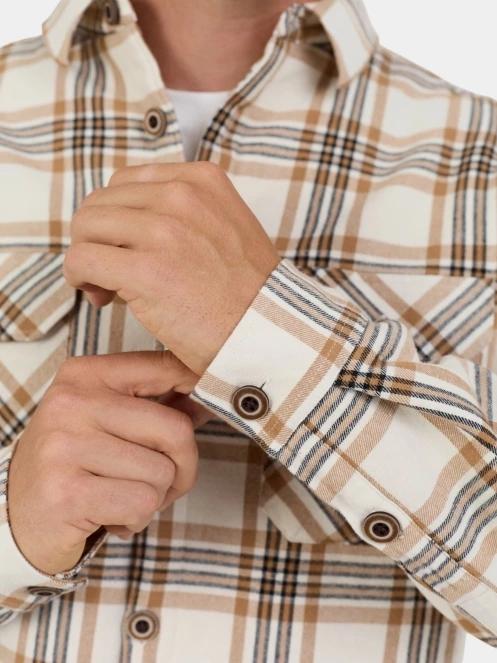 jacheta camasa pt. barbati Fundango Roddy Lined Shirt nisip 8