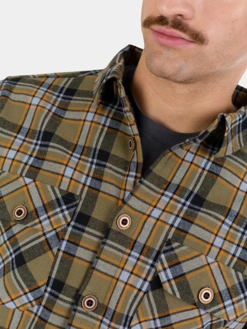 jacheta camasa pt. barbati Fundango Roddy Lined Shirt oliv 6