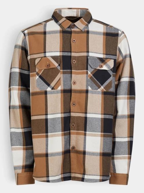 jacheta camasa pt. barbati Fundango Roddy Lined Shirt maro 9