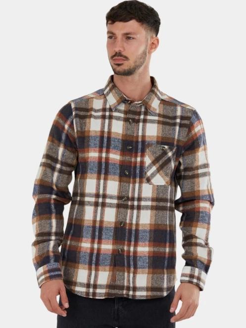 jacheta camasa pt. barbati Fundango Parker Shirt Jacket maro 2
