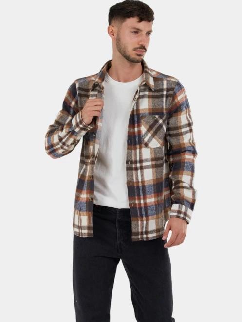 jacheta camasa pt. barbati Fundango Parker Shirt Jacket maro 5