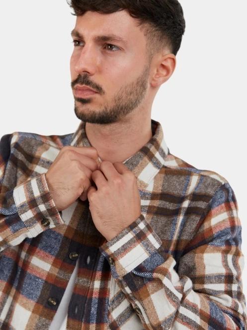 jacheta camasa pt. barbati Fundango Parker Shirt Jacket maro 6