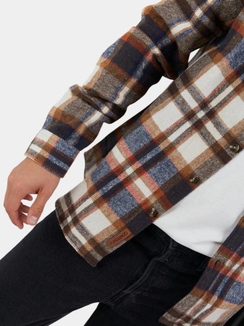 jacheta camasa pt. barbati Fundango Parker Shirt Jacket maro 8