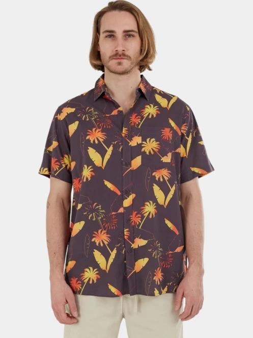 camasa cu maneci scurte pt. barbati Fundango Chase Shirt albastru inchis 2