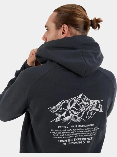 pulover cu gluga pt. barbati Fundango Talis Hooded Sweatshirt gri 5