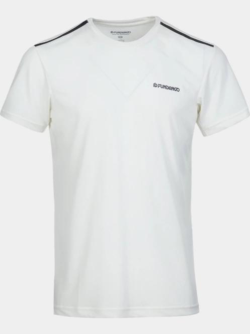 tricou pentru sport, cu maneci scurte pt. barbati Fundango Skeleton Tech-T alb 8