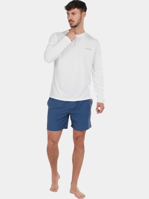 lycra cu maneci lungi pt. barbati Fundango Maurice Long Rashguard alb 5