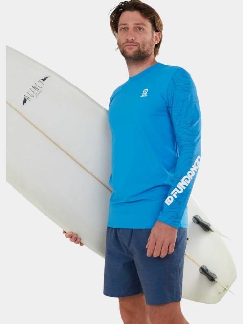 lycra cu maneci lungi pt. barbati Fundango Manado Long II Rashguard albastru deschis 2
