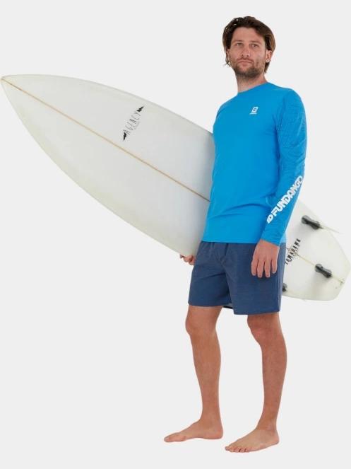 lycra cu maneci lungi pt. barbati Fundango Manado Long II Rashguard albastru deschis 4