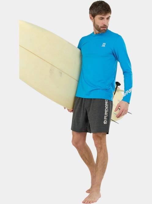 lycra cu maneci lungi pt. barbati Fundango Manado Long III Rashguard albastru deschis 5