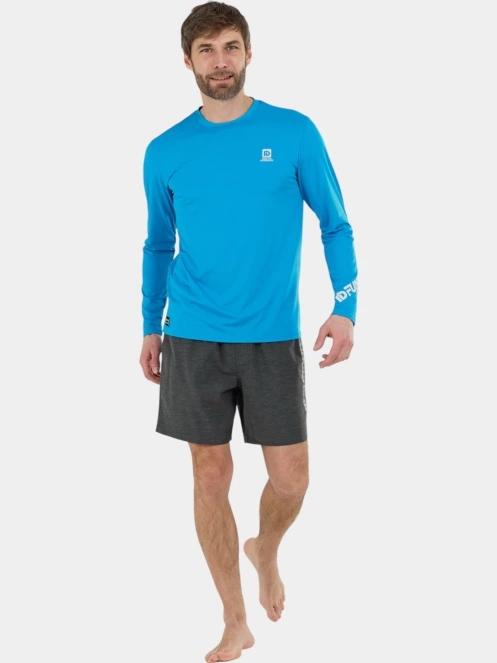 lycra cu maneci lungi pt. barbati Fundango Manado Long III Rashguard albastru deschis 4