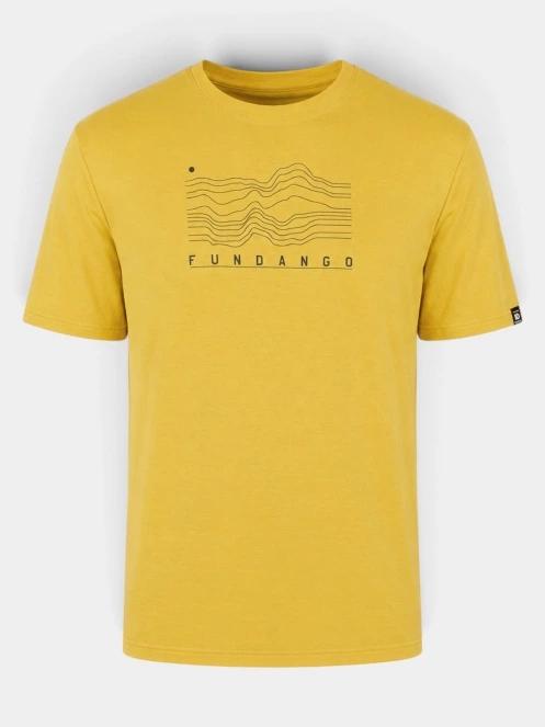 tricou cu maneci scurte pt. barbati Fundango Wanaka Merino T-shirt galben 8