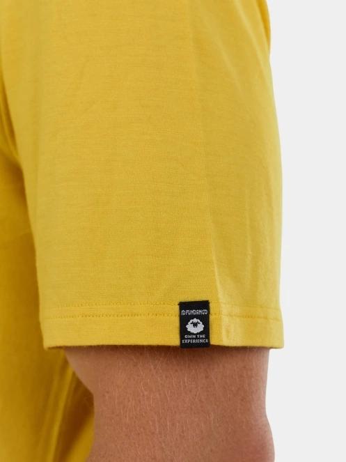 tricou cu maneci scurte pt. barbati Fundango Wanaka Merino T-shirt galben 7