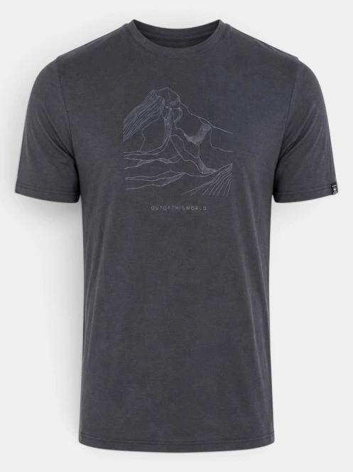 tricou cu maneci scurte pt. barbati Fundango Wanaka Merino T-shirt gri 9