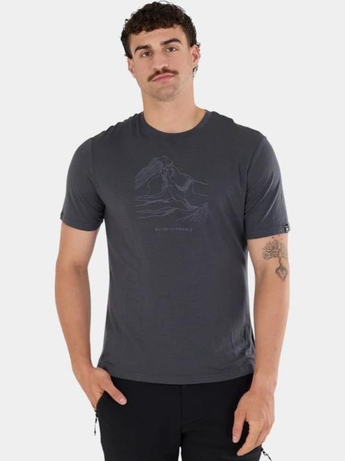 tricou cu maneci scurte pt. barbati Fundango Wanaka Merino T-shirt gri 6