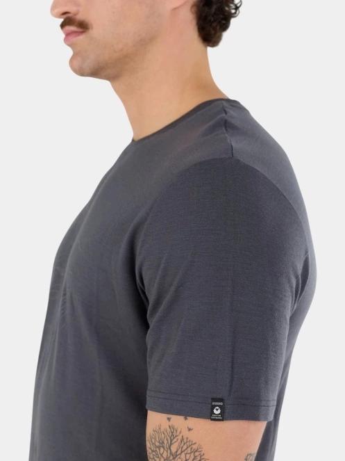 tricou cu maneci scurte pt. barbati Fundango Wanaka Merino T-shirt gri 8