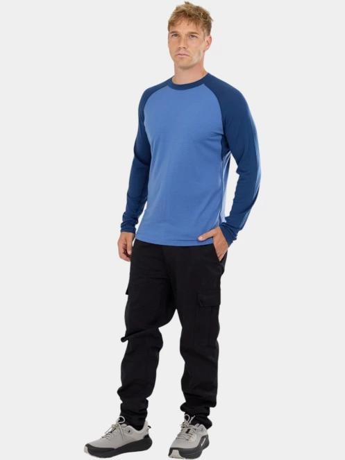 top lenjerie de corp pt. barbati Fundango Rotorua Merino Longsleeve albastru 4