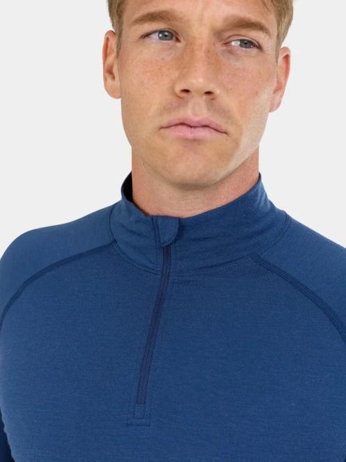 top lenjerie de corp pt. barbati Fundango Temuka Merino Halfzip albastru 6