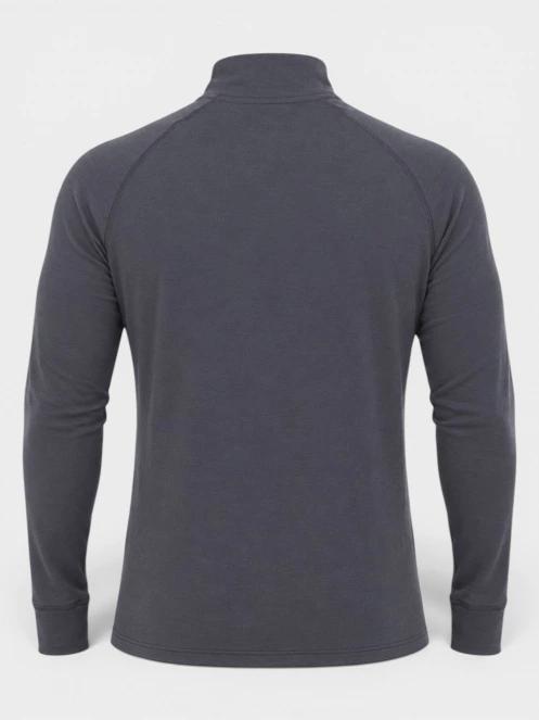 top lenjerie de corp pt. barbati Fundango Temuka Merino Halfzip gri 8