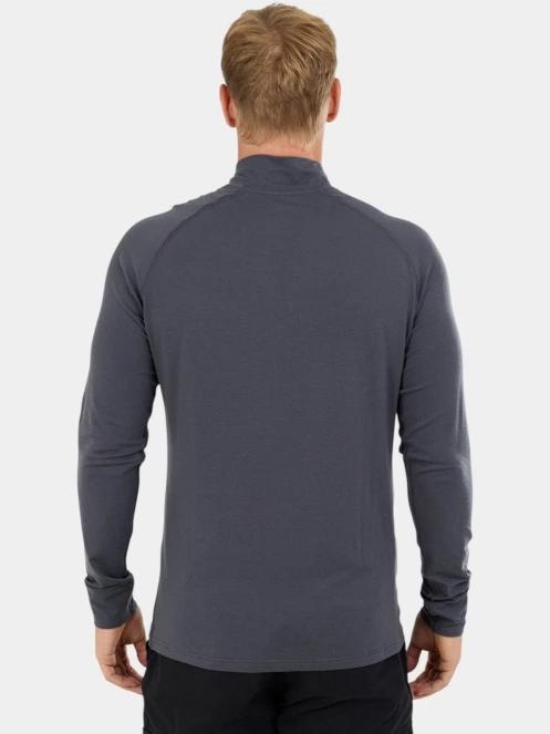 top lenjerie de corp pt. barbati Fundango Temuka Merino Halfzip gri 3