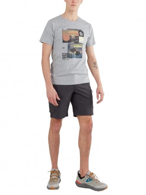 tricou cu maneci scurte pt. barbati Fundango Basic - T Logo-9 T-shirt gri 4