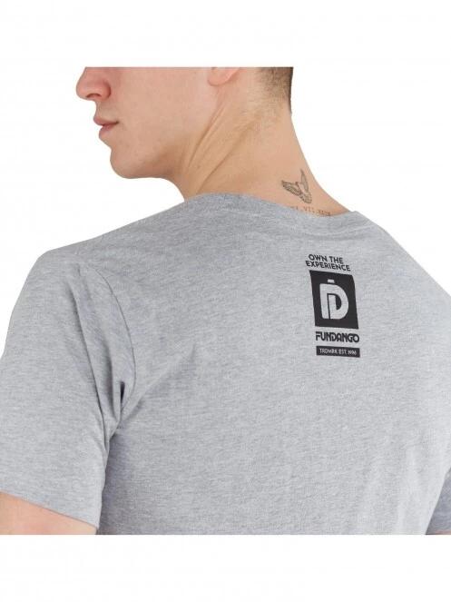 tricou cu maneci scurte pt. barbati Fundango Basic - T Logo-9 T-shirt gri 6