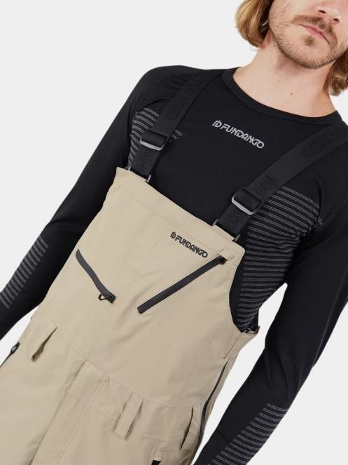 pantaloni de schi pt. barbati Fundango Benton 3L Bib Pants nisip 6