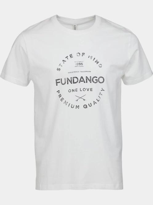 tricou cu maneci scurte pt. barbati Fundango Basic-T Logo 04 alb 7