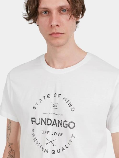tricou cu maneci scurte pt. barbati Fundango Basic-T Logo 04 alb 5
