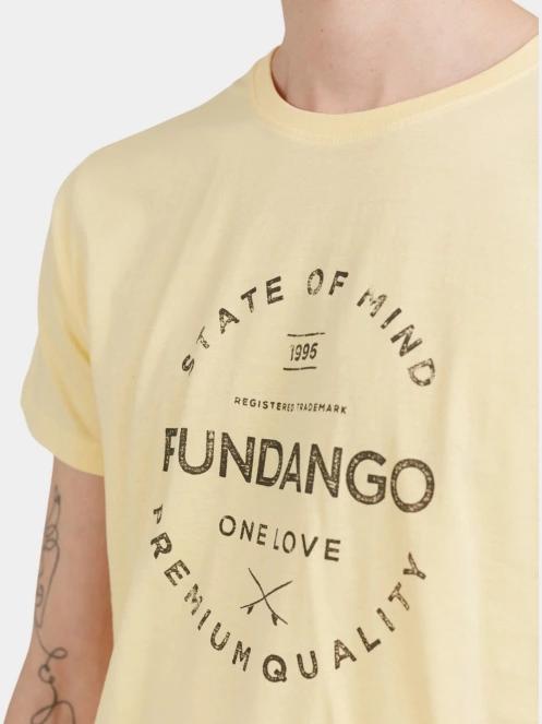 tricou cu maneci scurte pt. barbati Fundango Basic-T Logo 04 galben 5