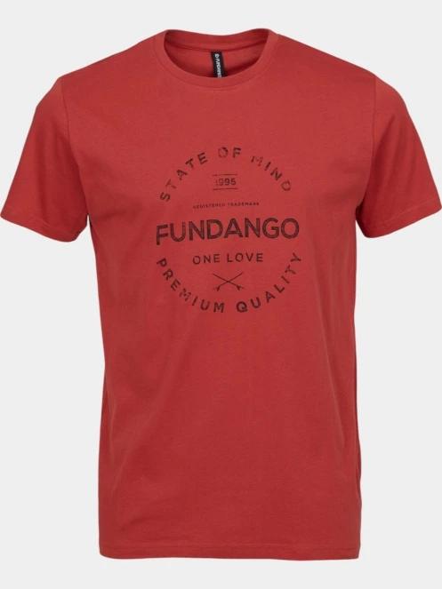 tricou cu maneci scurte pt. barbati Fundango Basic-T Logo 04 rosu 8