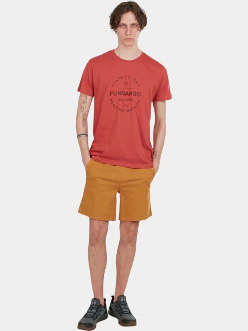 tricou cu maneci scurte pt. barbati Fundango Basic-T Logo 04 rosu 4