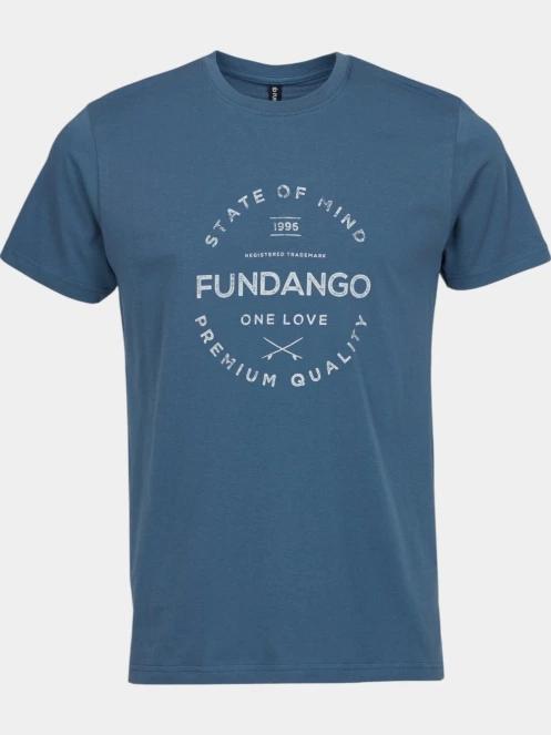 tricou cu maneci scurte pt. barbati Fundango Basic-T Logo 04 albastru 7
