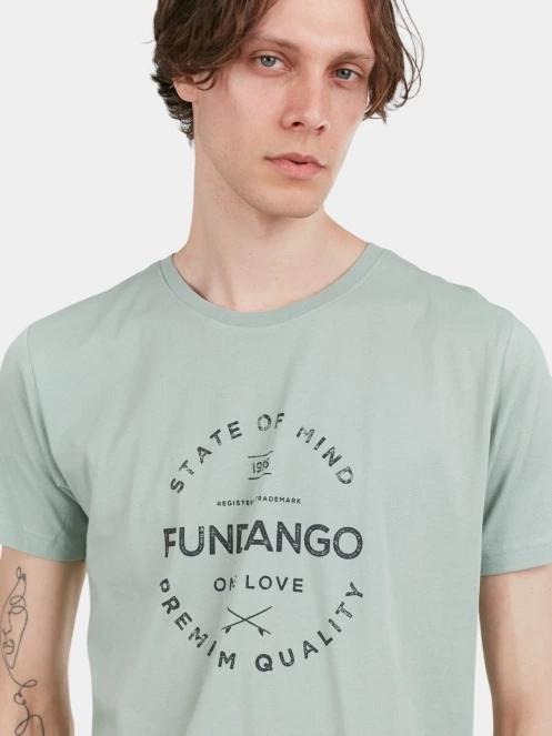 tricou cu maneci scurte pt. barbati Fundango Basic-T Logo 04 verde 5
